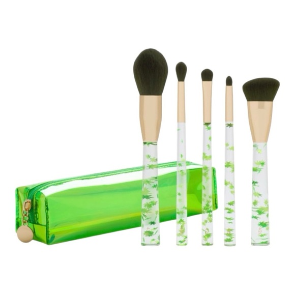 Beautylish 420 Brush Collection 5 Brushes with Neon Green Zipper Case NWT - Picture 9 of 15